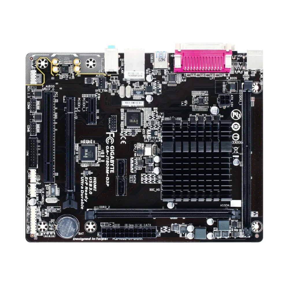 Gigabyte J1800M-D3P DDR3 Intel Dual Core CPU Motherboard Bundle view 2